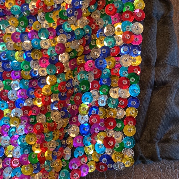 Multi color bustier with Velcro back closure and adjustable Velcro neck strap. - Picture 4 of 6